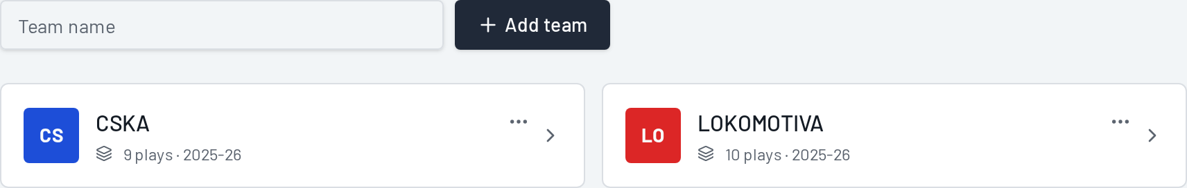 HoopDraw team dashboard for organizing basketball playbooks